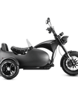 Eahora 4000W M1PS + Sidecar - Black electric chopper motorcycle side view