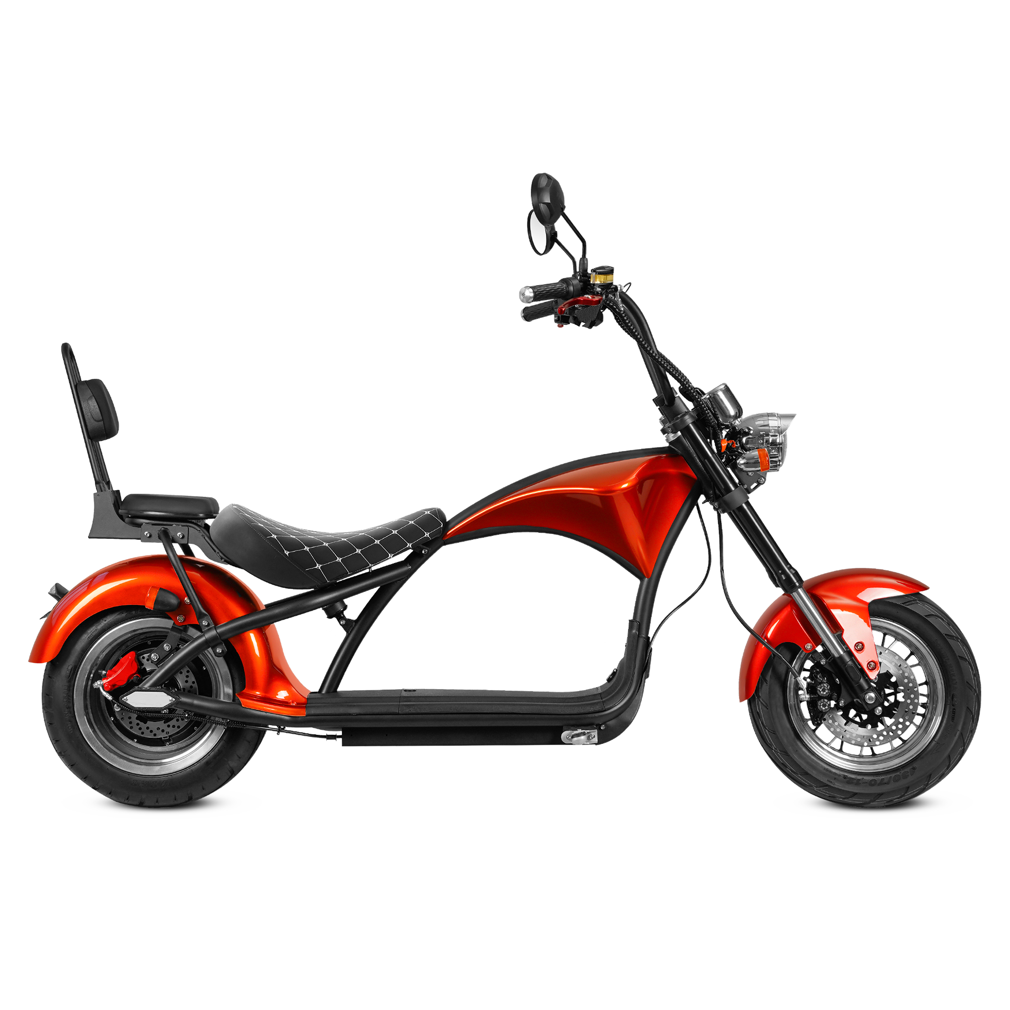 Eahora M1P 2 Seat 2000W Electric Chopper Scooter Sunset Orange Eahora Scooter