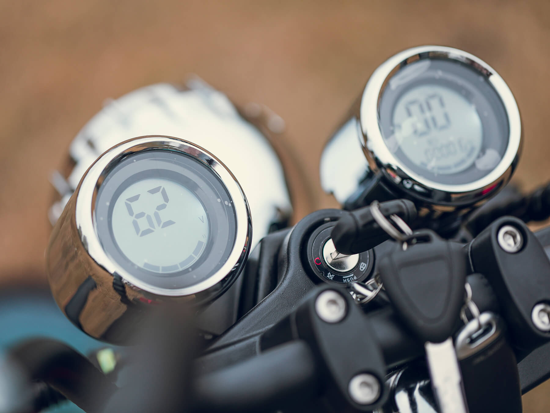 Motorcycle LCD Gauge - Dual Digital Odometer Tachometer Speedometer -Smart Display - Fat Tire Scooter - Eahora Emars M1P