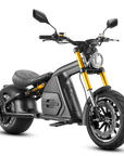 Left angled view of Eahora M8S Black 4000W retro electric chopper