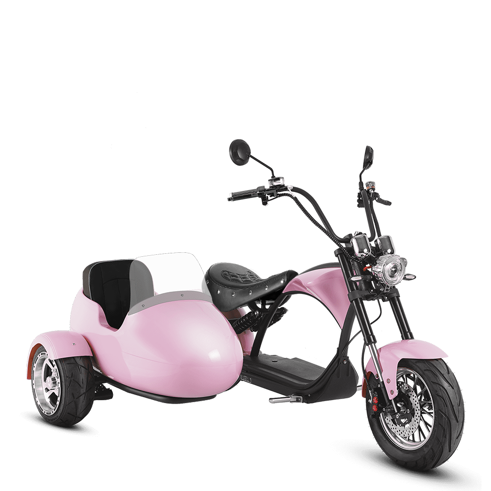Eahora M1P Sidecar: Electric Trike Scooter, Pink – Eahora Scooter