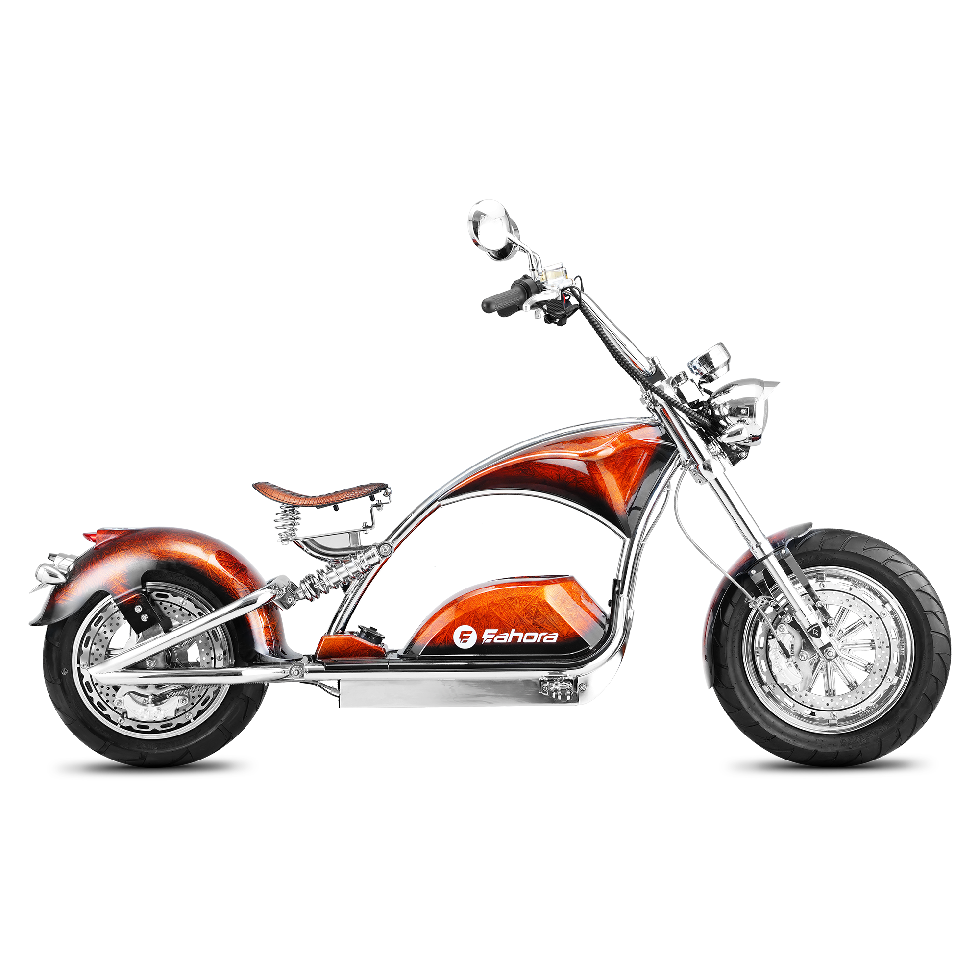 Eahora M1PS Chrome: Plating 4000W Scooter, Burnt Orange(28mph Limited Speed)