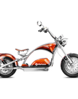 Eahora Chrome M1PS Burnt Orange 4000W electric chopper motorcycle side view