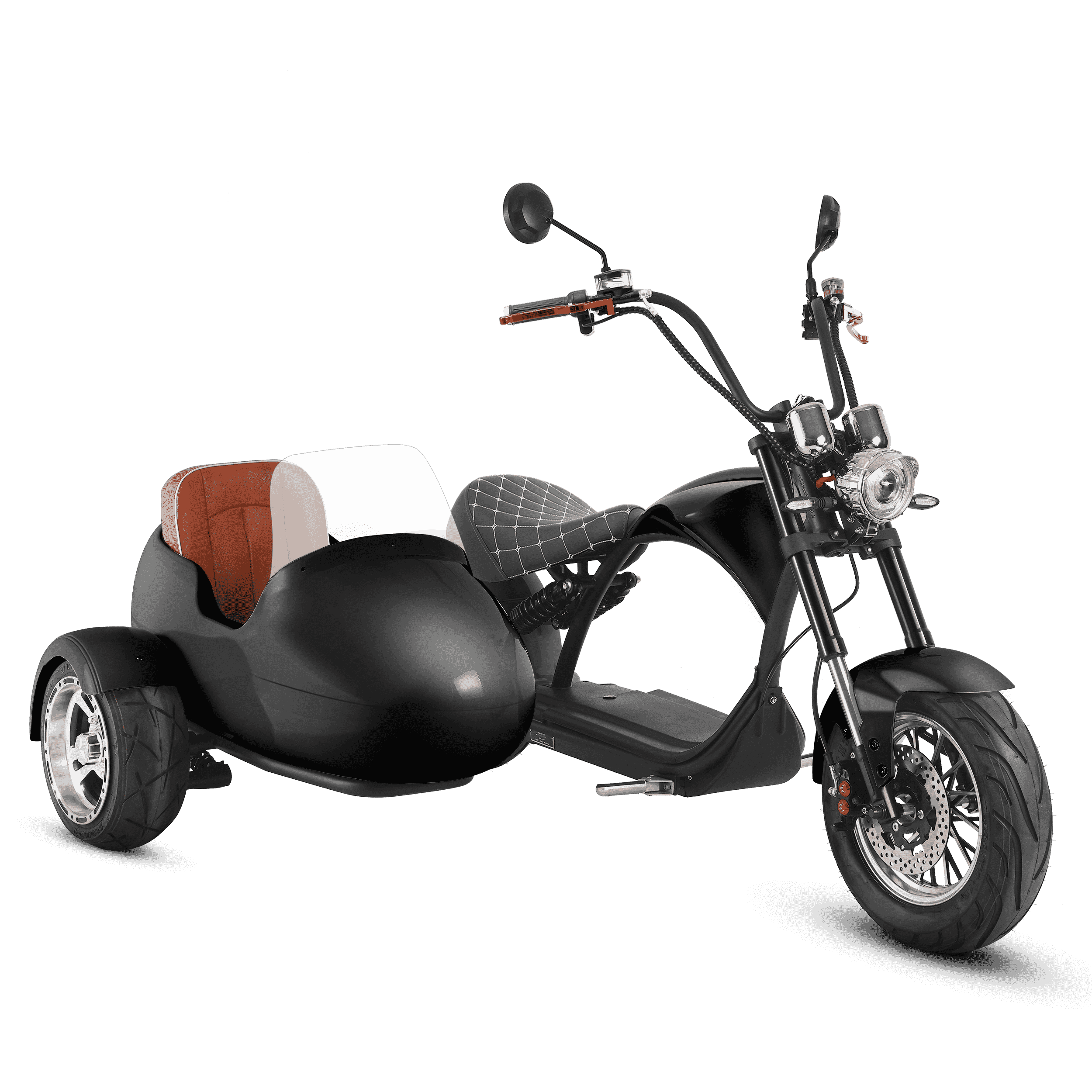 Motorcycle Sidecar 3000W Electric Trike Scooter Eahora M1P Black