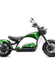 Eahora M1PS chopper electric motorcycle in Outlaw Green side view