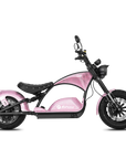 Eahora M1PS chopper electric motorcycle in Rebel Rose, side view