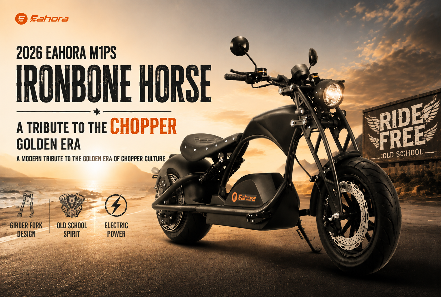 2026 Eahora M1PS Ironbone Horse: A Tribute to the Golden Era of Chopper Culture