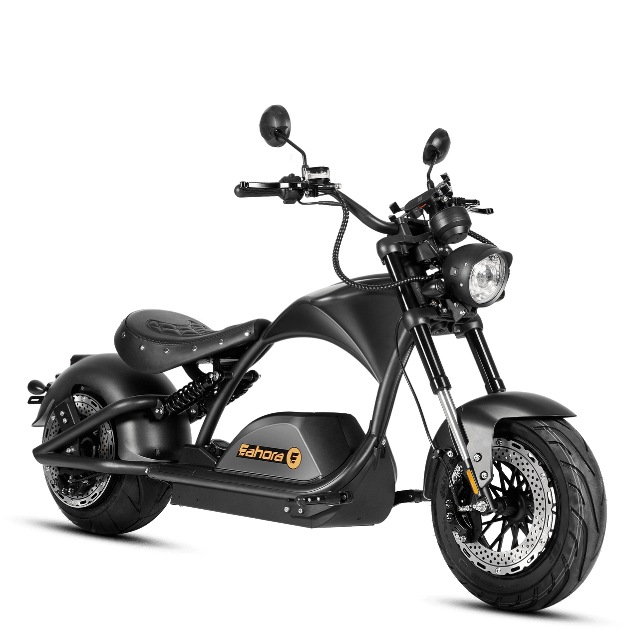 4000W Electric Motorcycle Scooter- Fat Tire Electric Scooter- Eahora 4000W M1PS- black