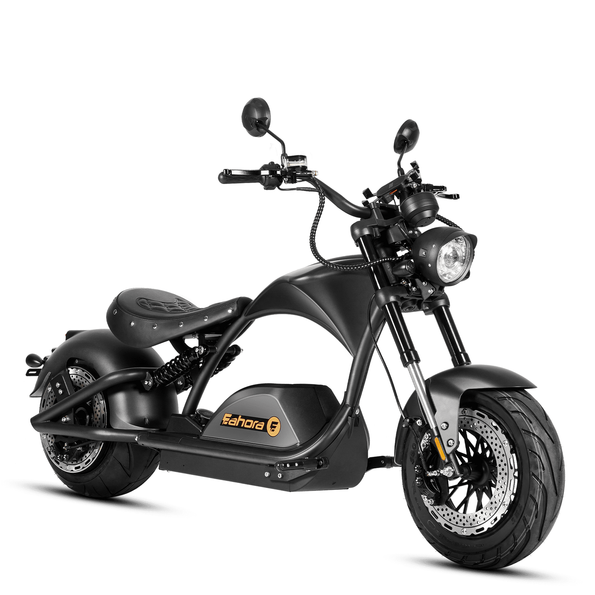 Electric Fatbike Chopper 45km/h Mach Abel Black 750W