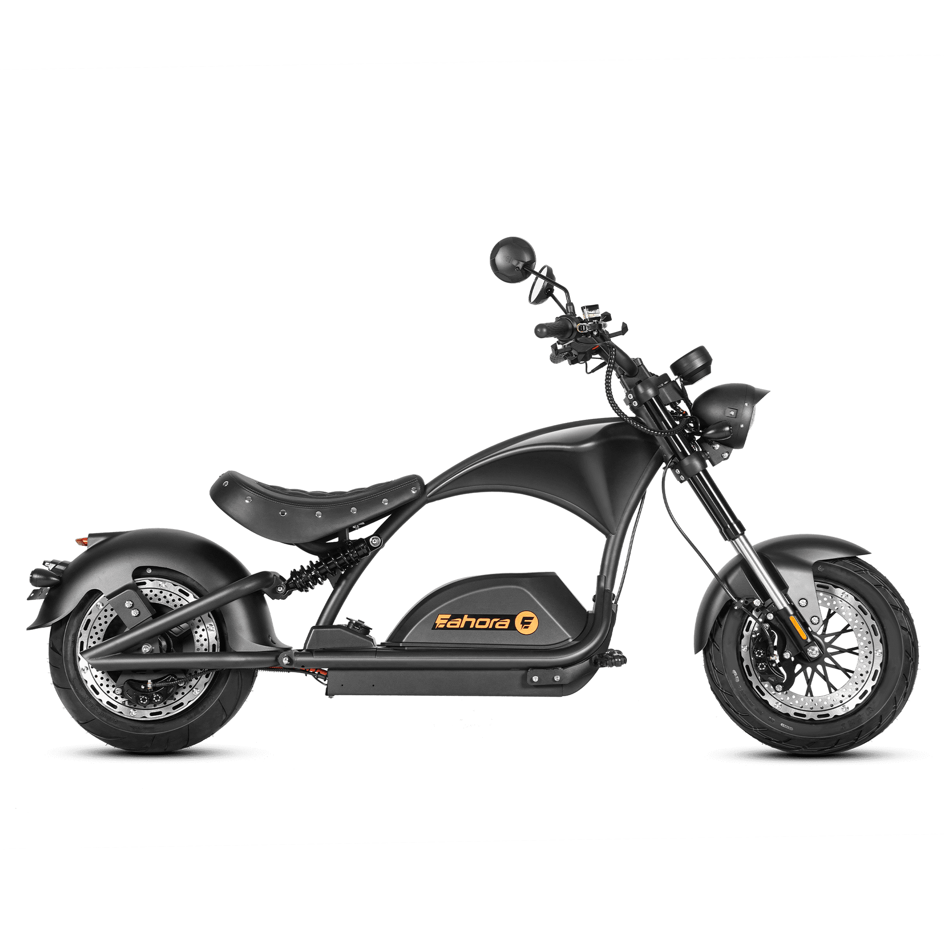 4000W Fat Tire Electric Scooter Chopper - Eahora Knight M1PS Black