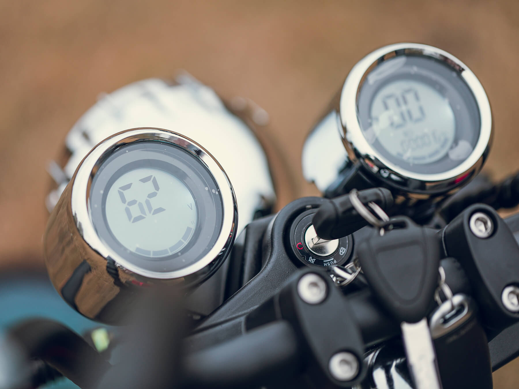 Motorcycle LCD Gauge - Dual Digital Odometer Tachometer Speedometer -Smart Display - Fat Tire Scooter - Eahora Emars M1P 