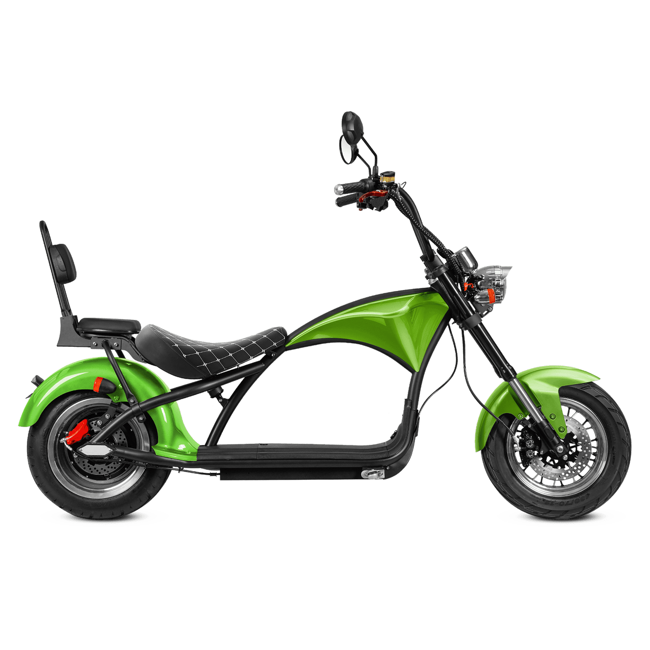 3000W Street Legal Scooters_Electric Scooter Seat_Eahora Two-seat M1_Apple_Green 2