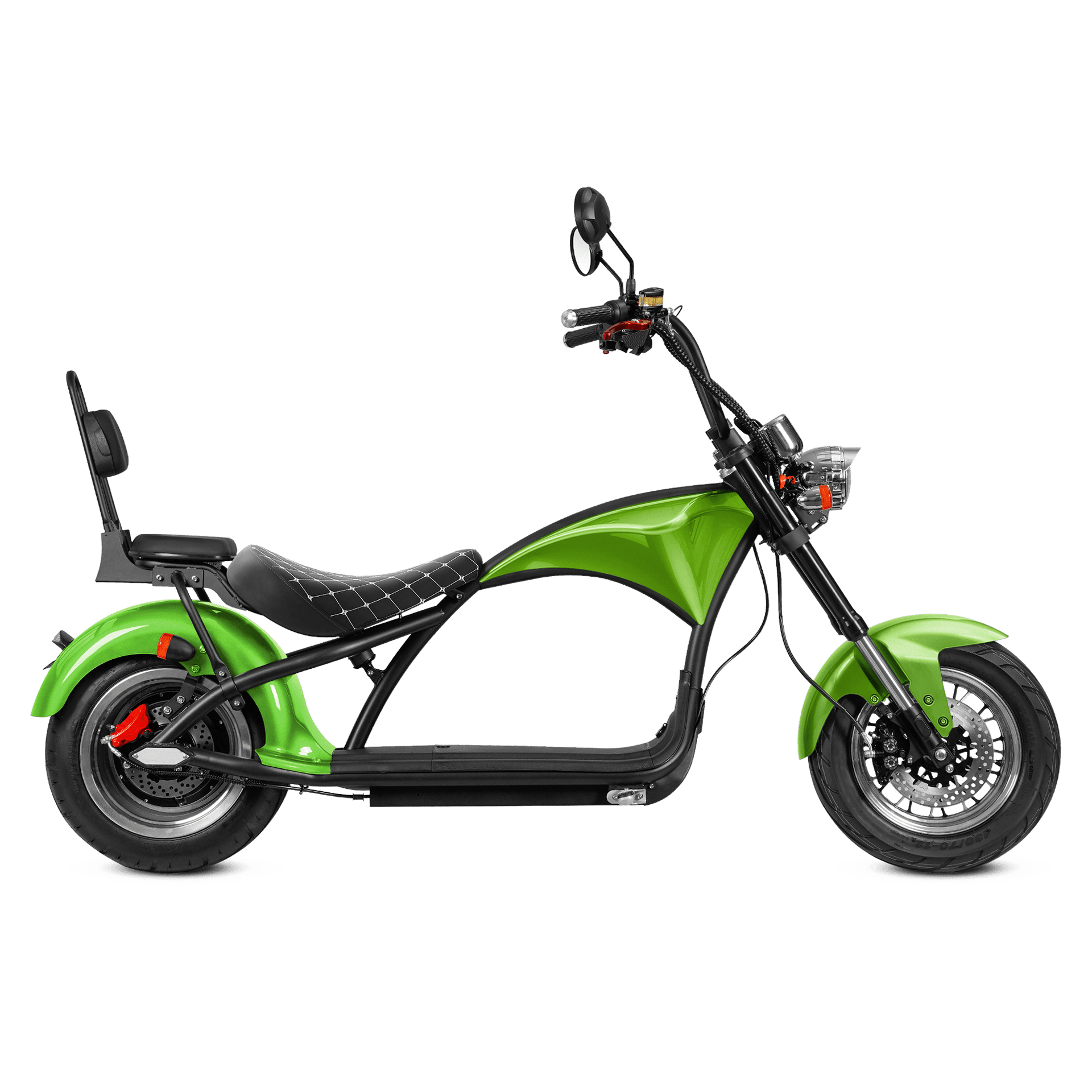 3000W Street Legal Scooters_Electric Scooter Seat_Eahora Two-seat M1_Apple_Green 2