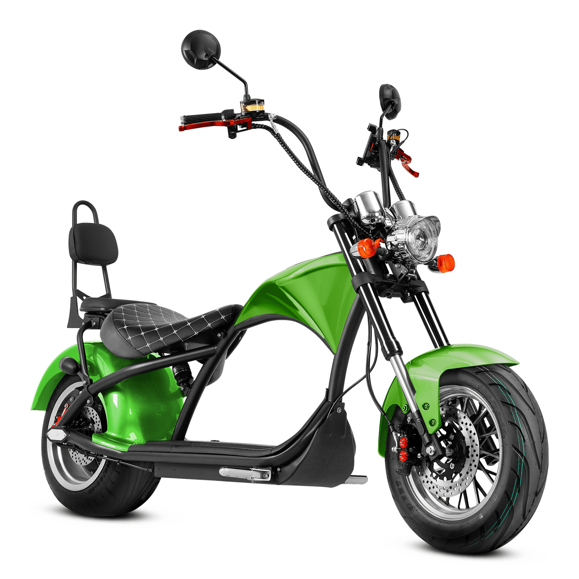 3000W Street Legal Scooters_Electric Scooter Seat_Eahora Two-seat M1_Apple_Green 1