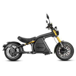Eahora M8S Black 4000W electric chopper motorcycle side view