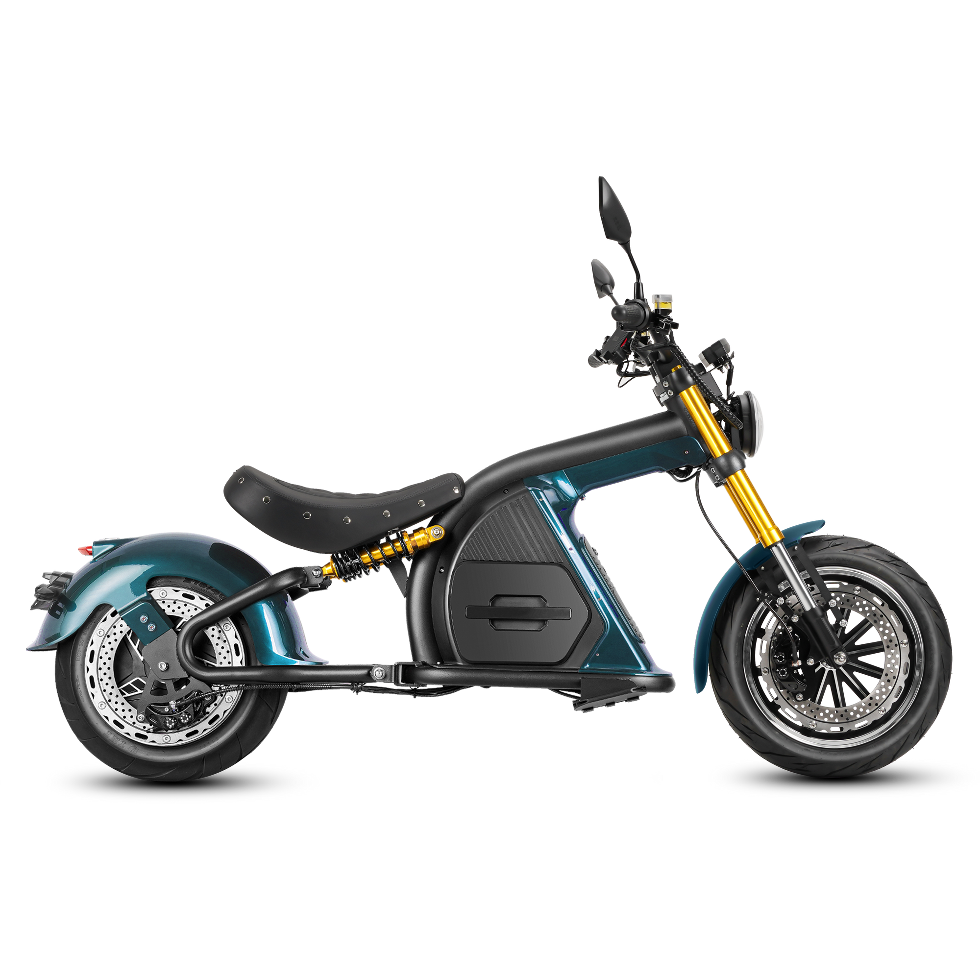 4000W Electric Motorcycle Scooter_Big Wheel Electric Scooter_Eahora 4000W M8S_Aquamarine