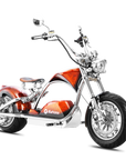 Left angled view of Eahora M1PS Burnt Orange 4000W retro electric chopper