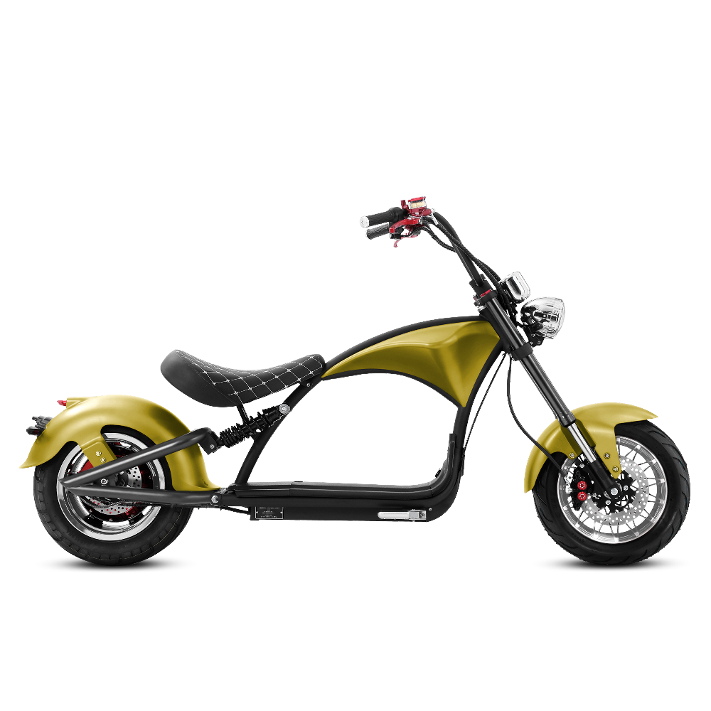 2000W Electric Chopper Scooter_Fat Tire Electric Scooter_Eahora Emars M1P_Old Gold