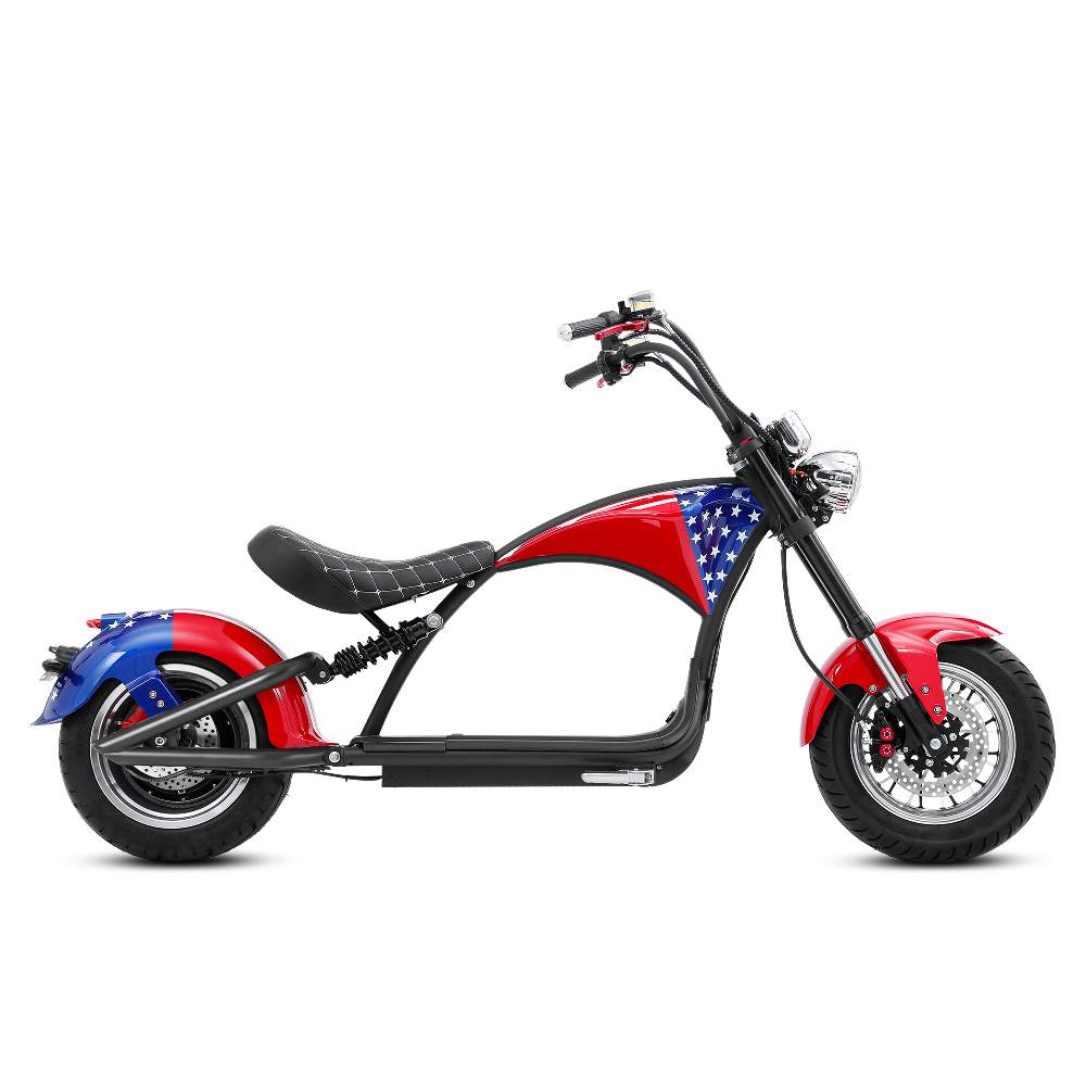 2000W Electric Chopper Scooter_Fat Tire Electric Scooter_Eahora Emars M1P_Old Glory1