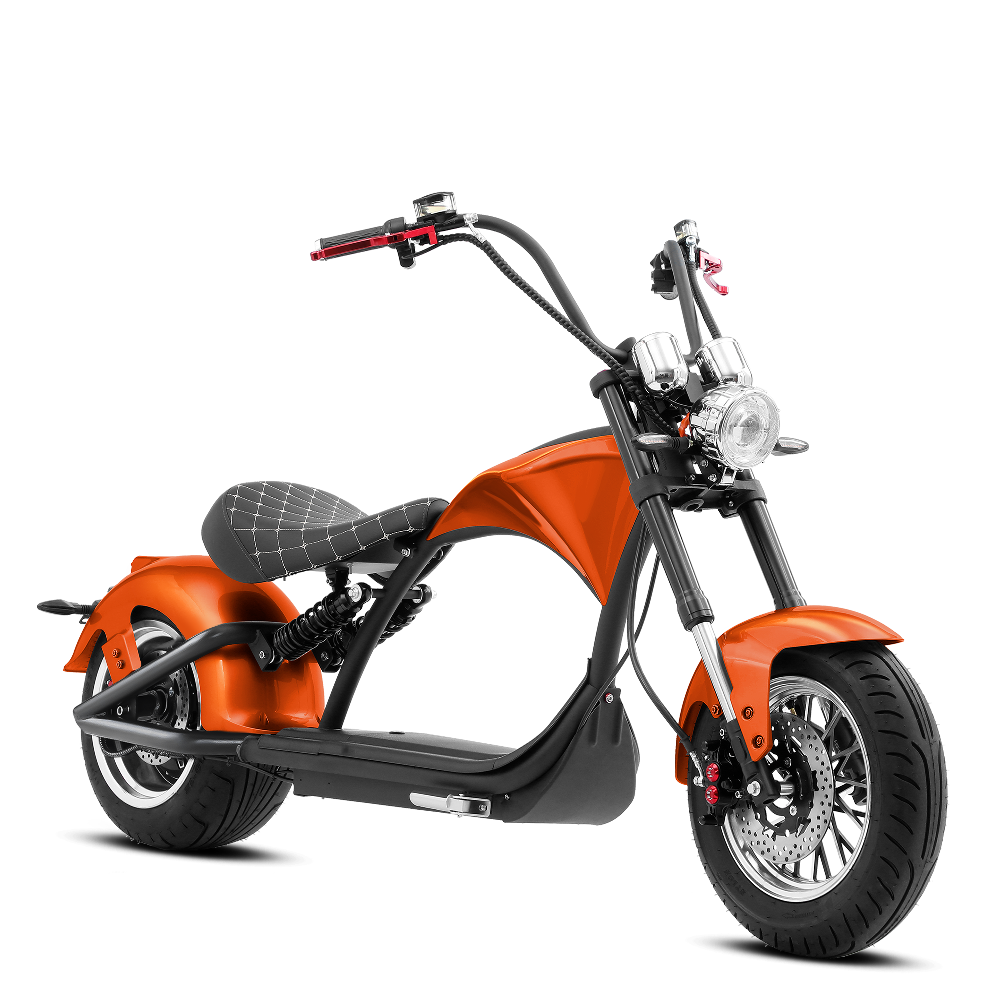 2000W Electric Chopper Scooter_Fat Tire Electric Scooter_Eahora Emars M1P_Orange2
