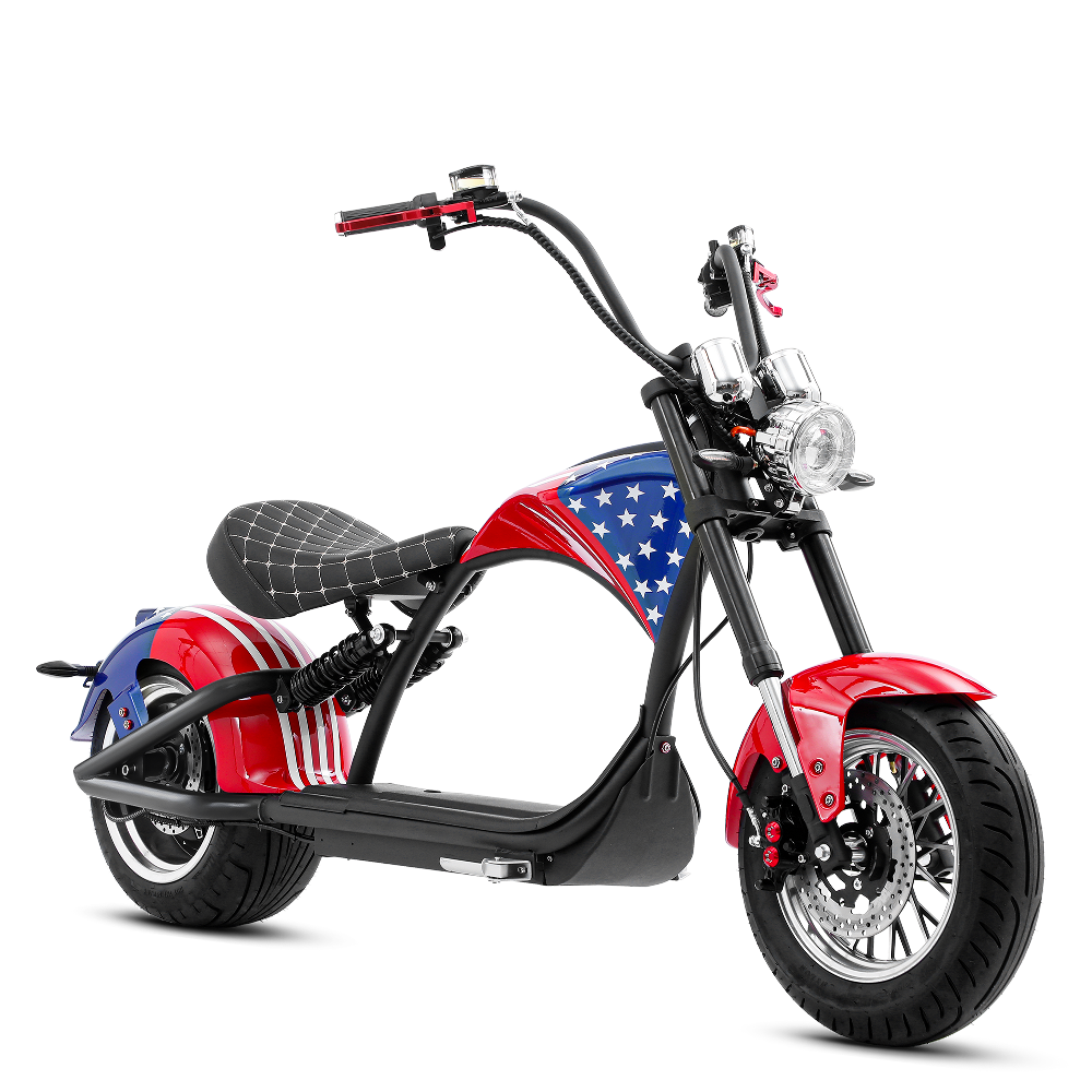 2000W Electric Chopper Scooter_Fat Tire Electric Scooter_Eahora Emars M1P_Old Glory2