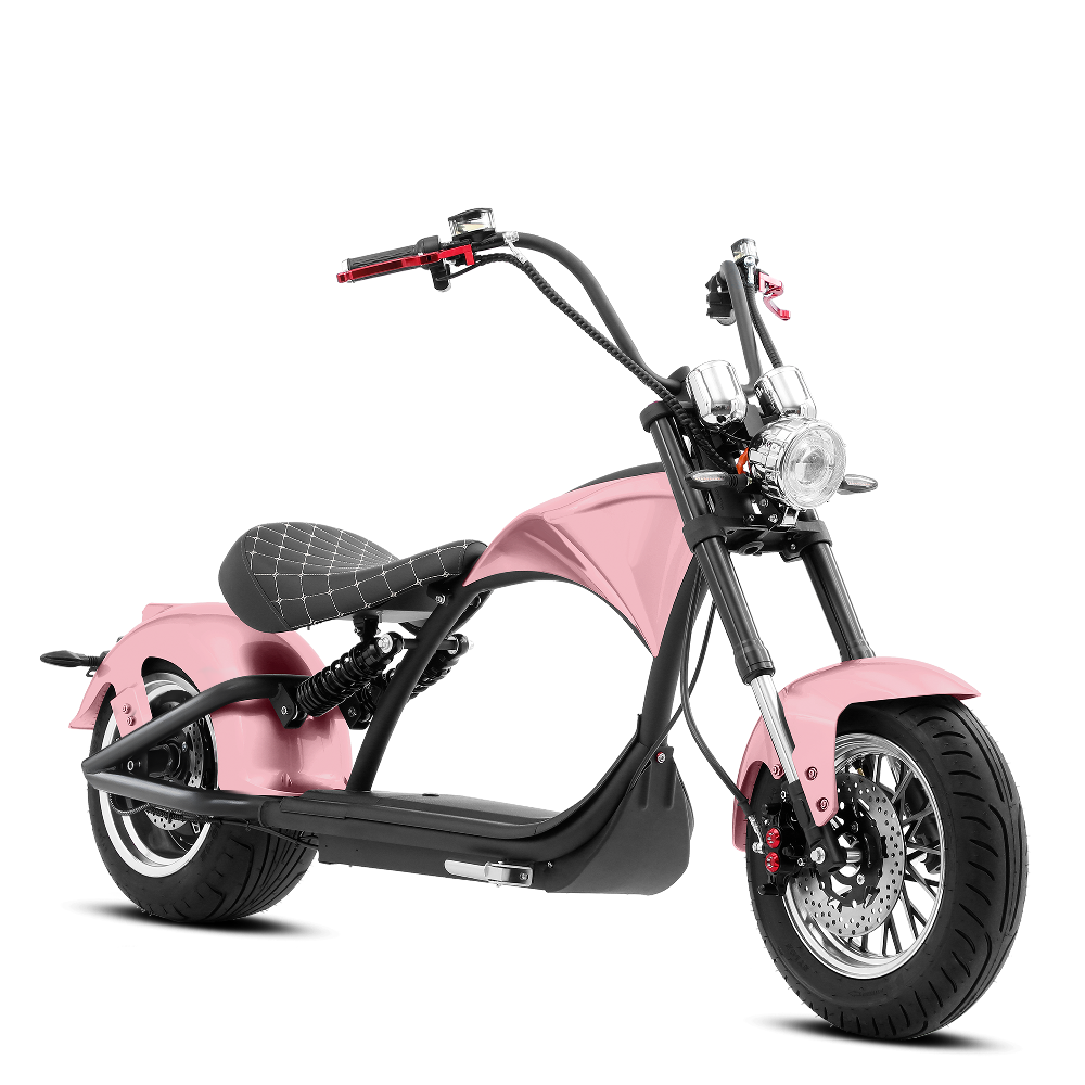 2000W Electric Chopper Scooter_Fat Tire Electric Scooter_Eahora Emars M1P_Pink2
