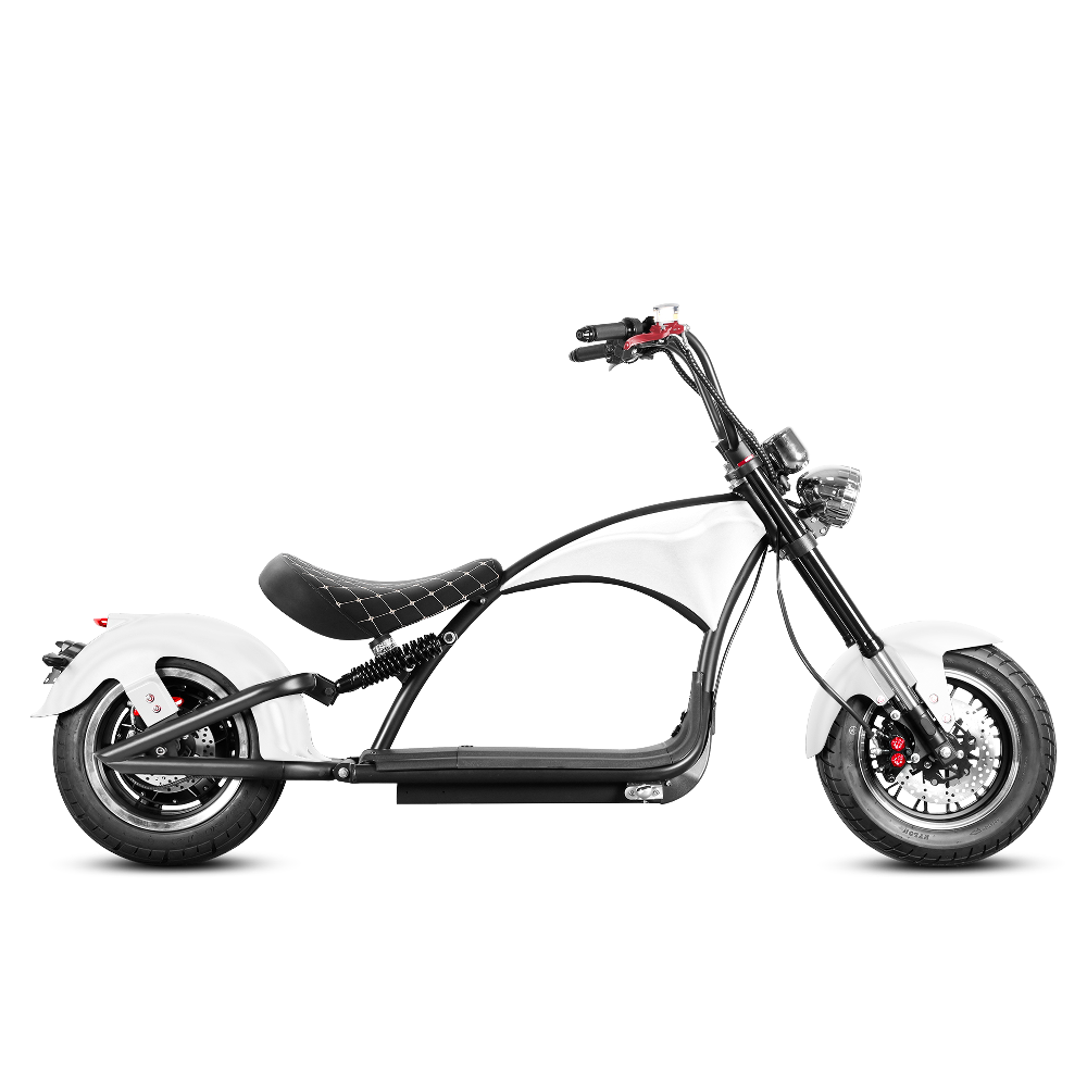 2000W Electric Chopper Scooter_Fat Tire Electric Scooter_Eahora Emars M1P_White1