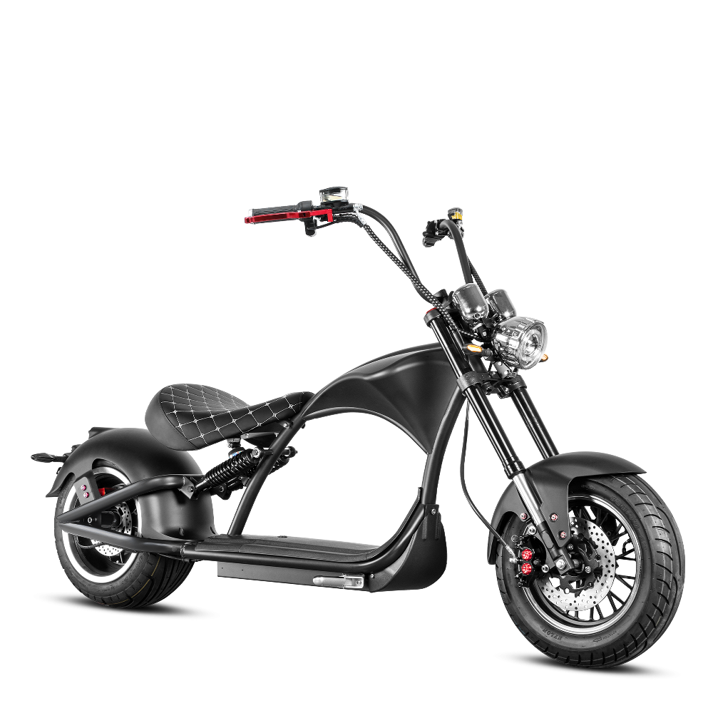 2000W Electric Chopper Scooter_Fat Tire Electric Scooter_Eahora Emars M1P_Black1