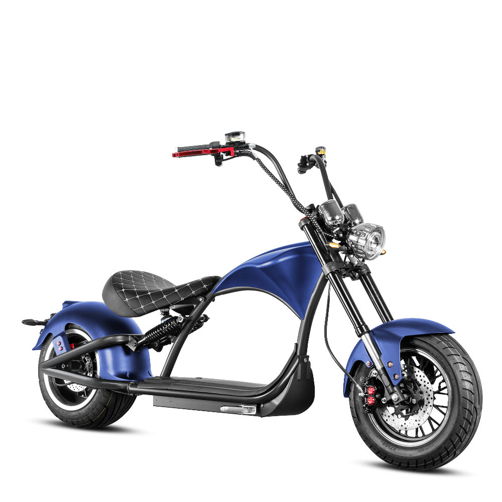 2000W Electric Chopper Scooter_Fat Tire Electric Scooter_Eahora Emars M1P_Blueberries Blue2