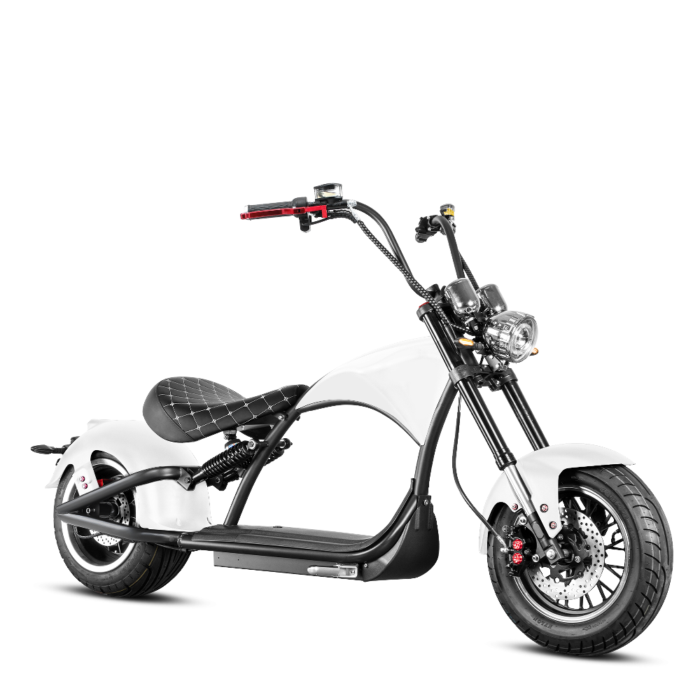 2000W Electric Chopper Scooter_Fat Tire Electric Scooter_Eahora Emars M1P_White2