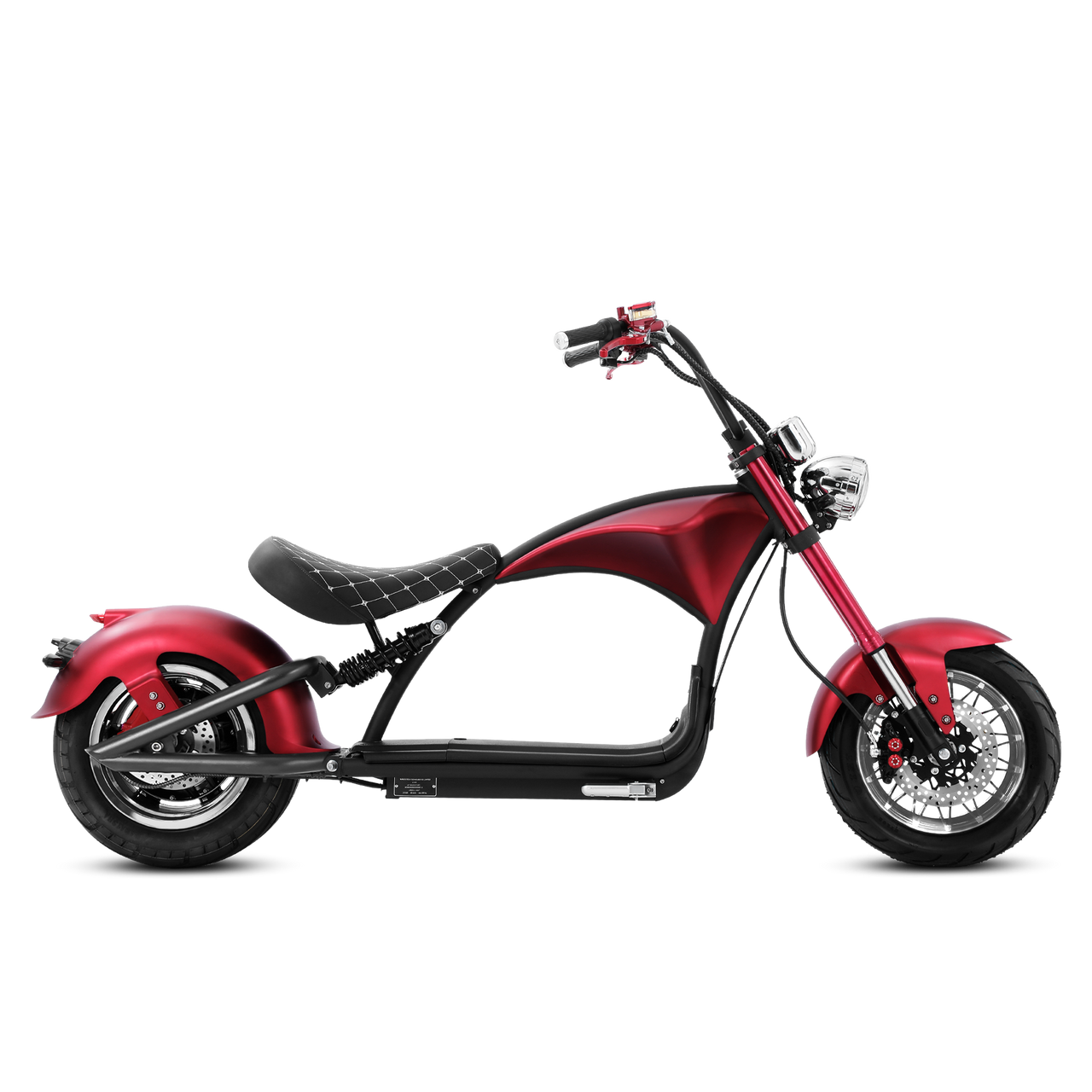 2000W Electric Chopper Scooter_Fat Tire Electric Scooter_Eahora Emars M1P_Red 2