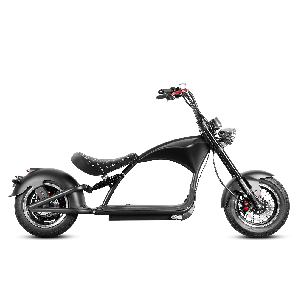 2000W Electric Chopper Scooter_Fat Tire Electric Scooter_Eahora Emars M1P_Black1