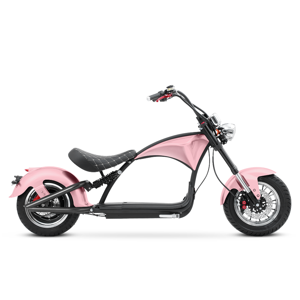 2000W Electric Chopper Scooter_Fat Tire Electric Scooter_Eahora Emars M1P_Pink1