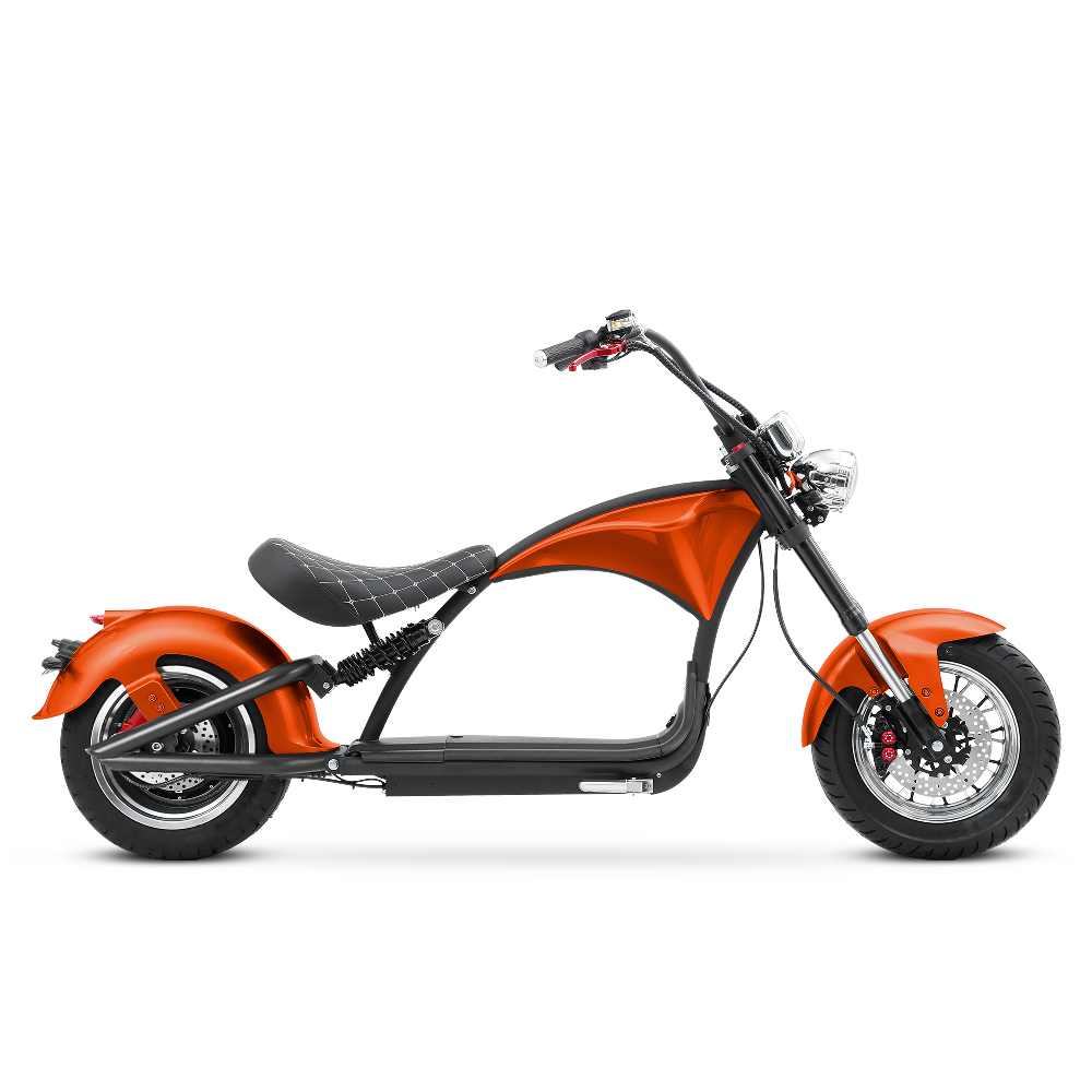 3000W Electric Chopper Scooter_Fat Tire Electric Scooter_Eahora M1P Plus_Orange1