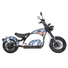 Eahora M1PS chopper electric motorcycle 4000W in Old Glory, side view 