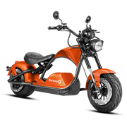 4000W Electric Chopper Motorcycle- Fat Tire Electric Scooter- Eahora 4000W M1PS - orange