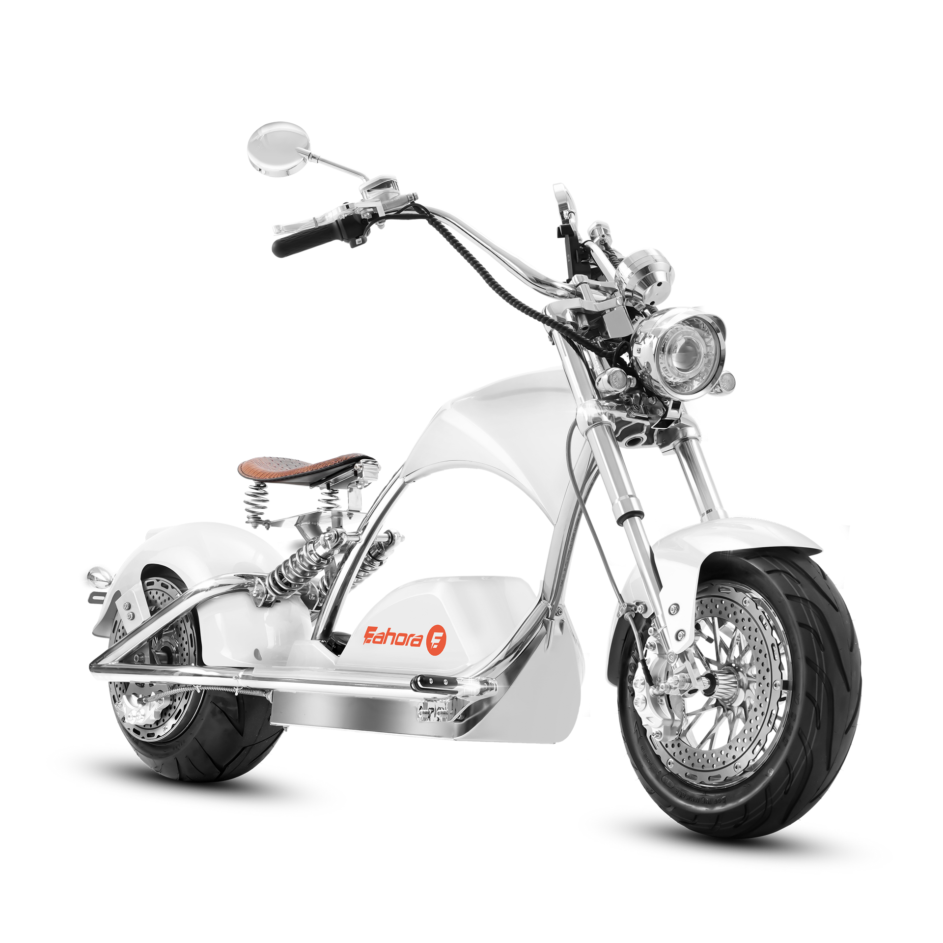 4000W Electric Chopper Scooter_Fat Tire Electric Scooter_Eahora 4000W Plating M1PS_White