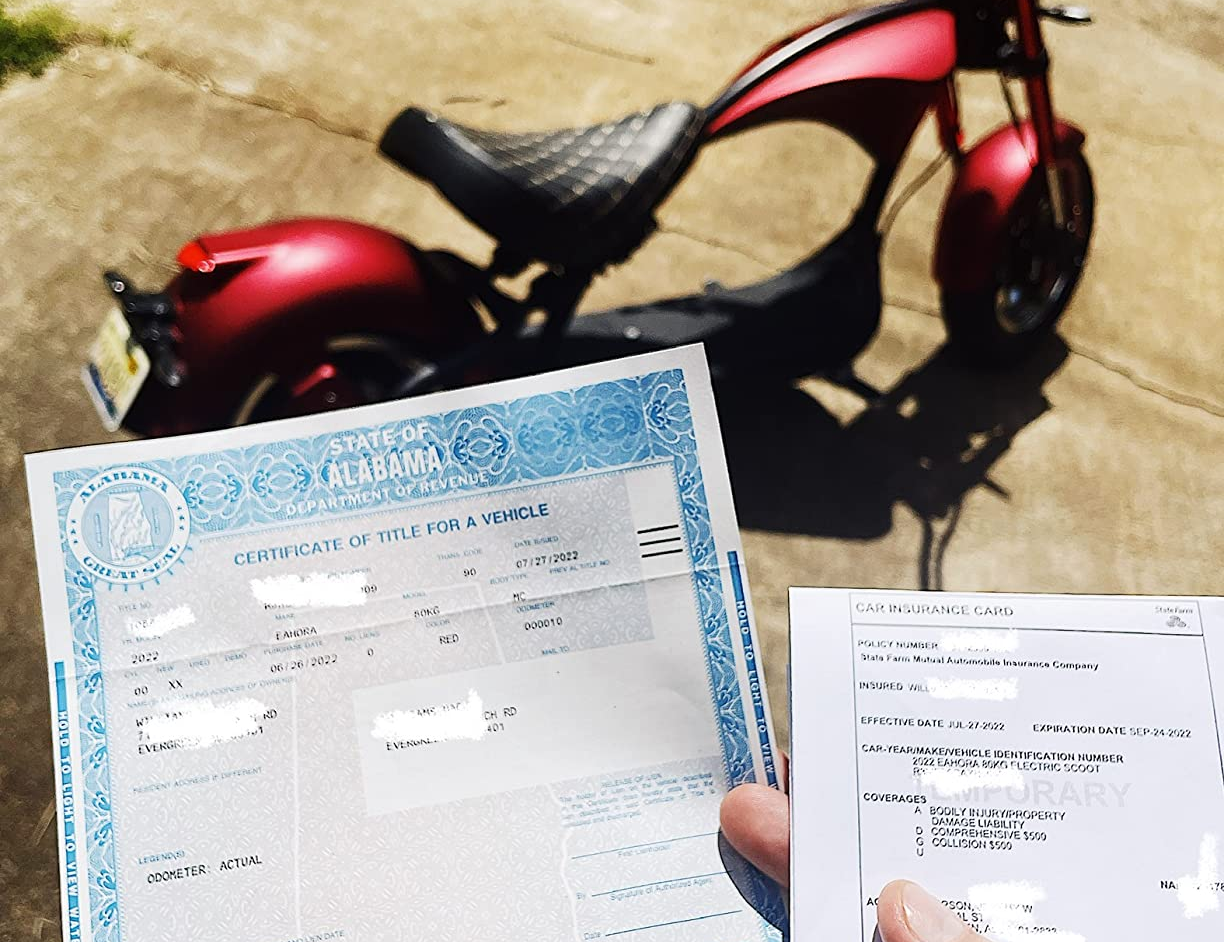 LICENSE PLATE - Eahora Scooter