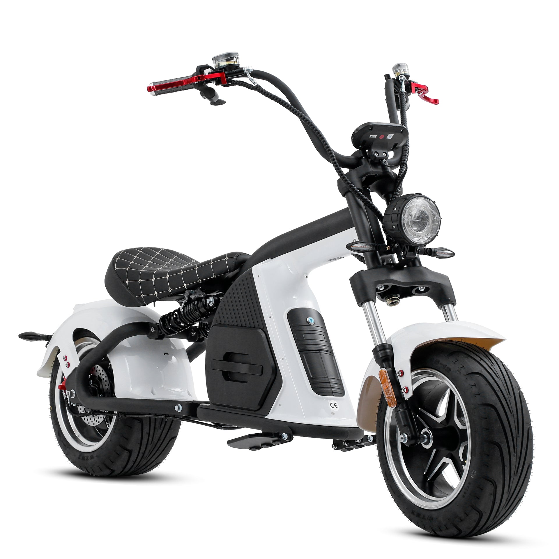 Eahora Emoto M8 2000W Electric Scooter With 60V 30AH 1.8KWH Battery - 37MPH - White