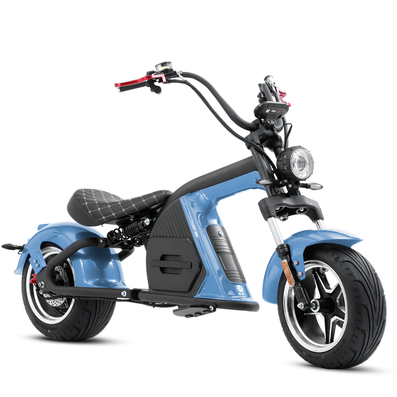 Eahora Emoto M8 2000W Electric Scooter With 60V 30AH 1.8KWH Battery - 37MPH - Crystal Blue