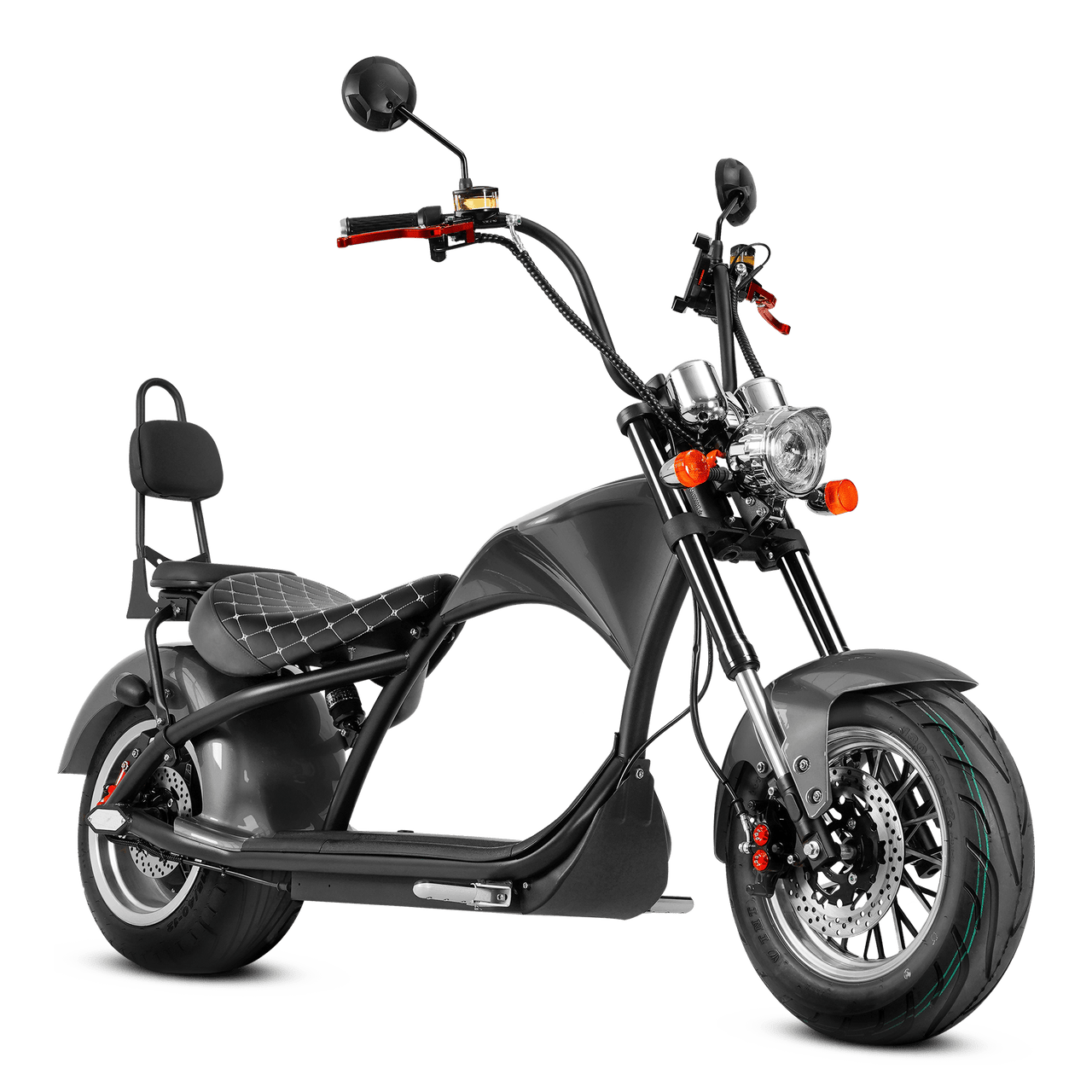 2000W Electric Chopper Scooter_Electric Seated Scooter_Eahora Two-seat M1_Black1