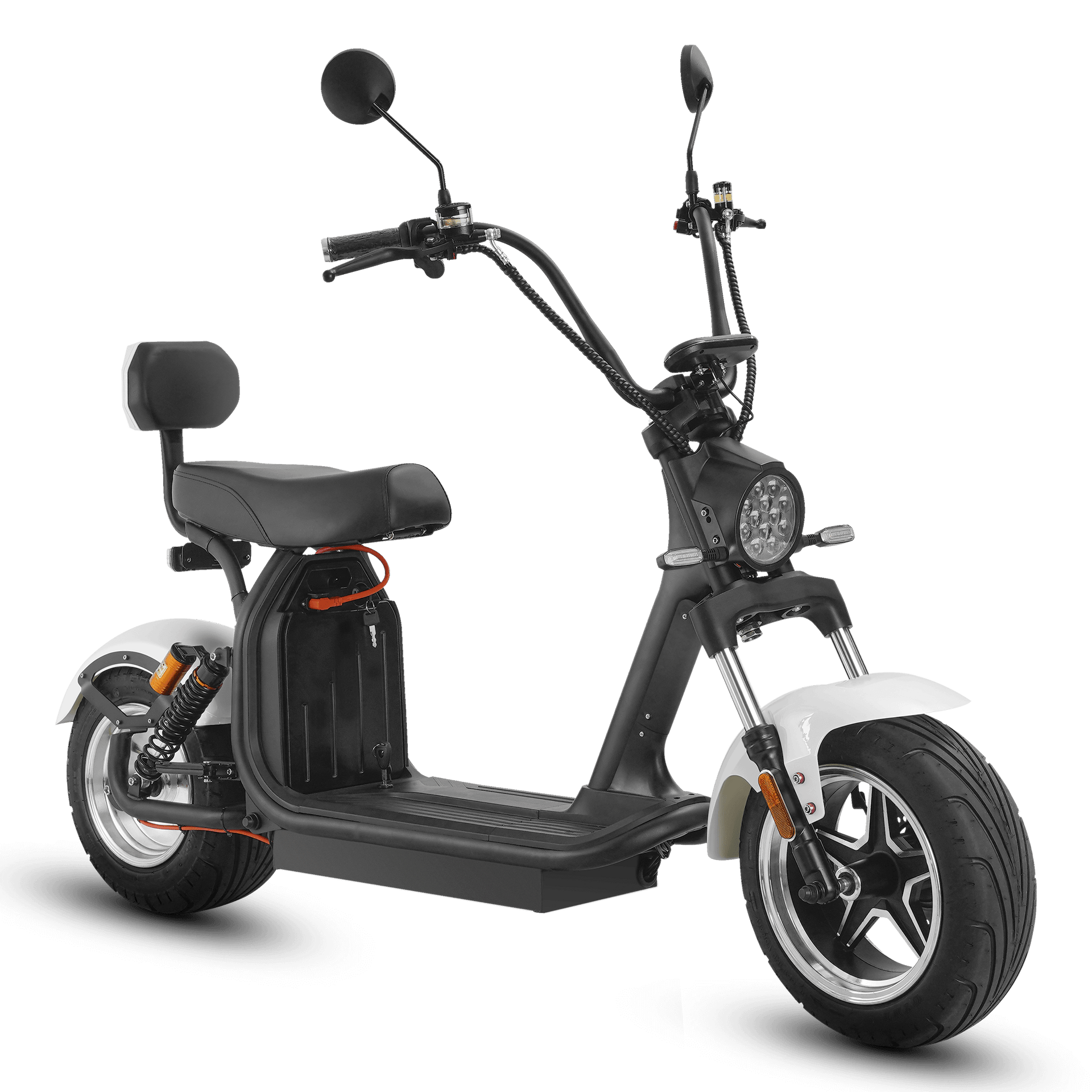 2000W Electric Fat Tire Scooter_Moped For Adults_Eahora H10_White