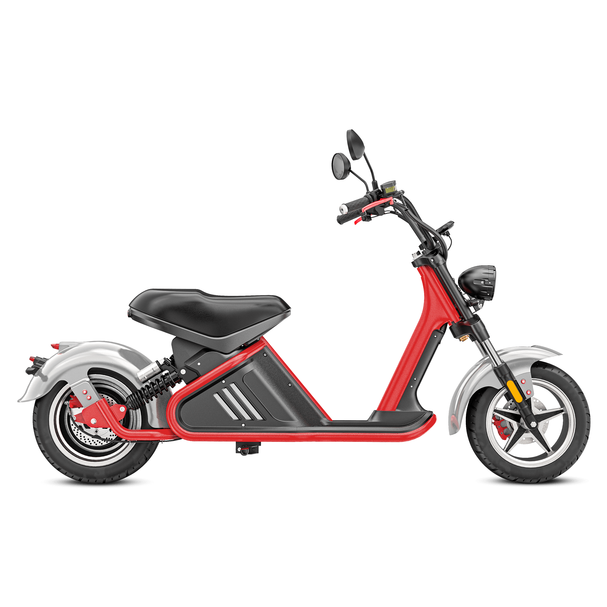 3000W Electric Fat Tire Scooter_ Fast Electric Scooter_Eahora Etwister M2_Red Silver1