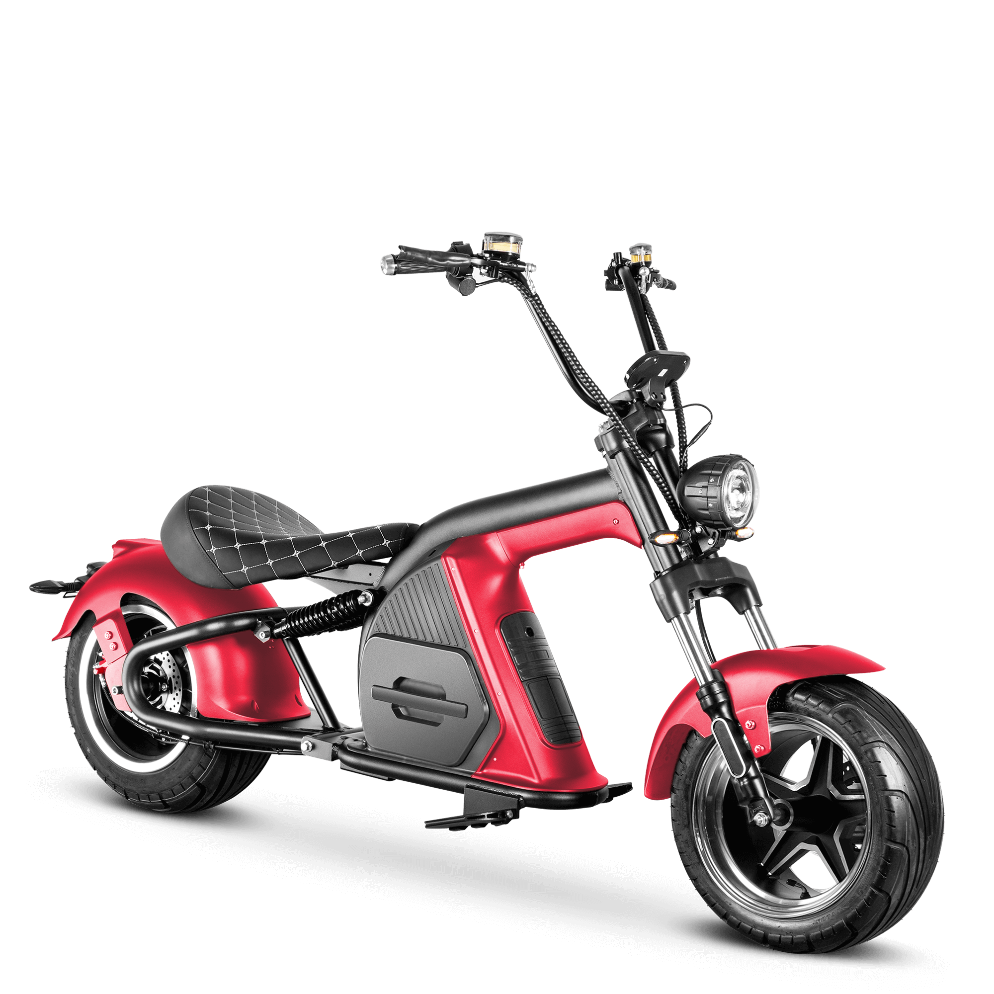 2000W Electric Chopper Scooter_Big Wheel Electric Scooter_Eahora Emoto M8_Red
