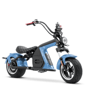 2000W Electric Chopper Scooter_Big Wheel Electric Scooter_Eahora Emoto M8_Crystal Blue