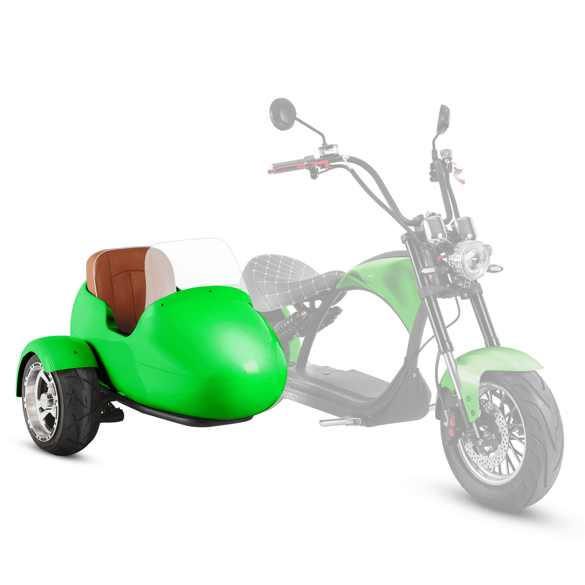 Eahora Sidecar Electric Chopper Motorcycle with Sidecar