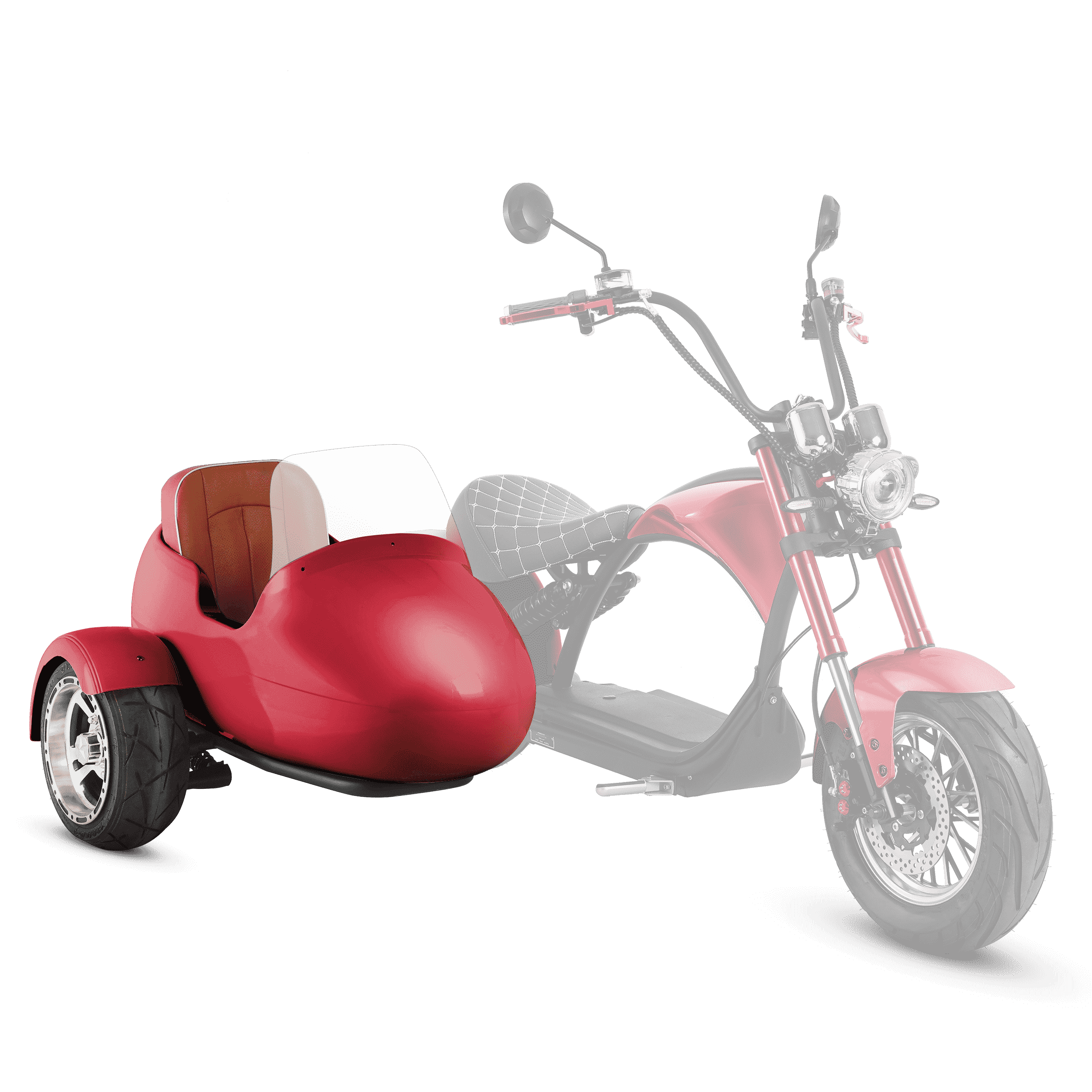 Eahora Sidecar Electric Chopper Motorcycle with Sidecar